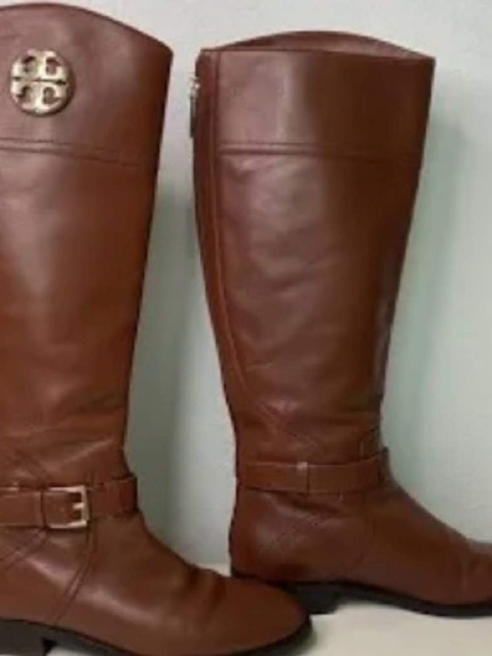 Tory Burch Adeline Brown Leather Tall Riding Boots Size 8